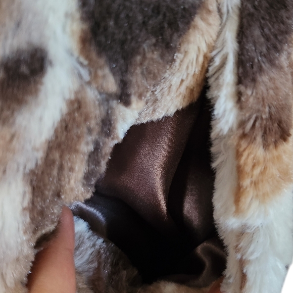 Adrienne Landau Faux Fur Animal Print Vest Womens Size M Preppy Luxury - Picture 9 of 13